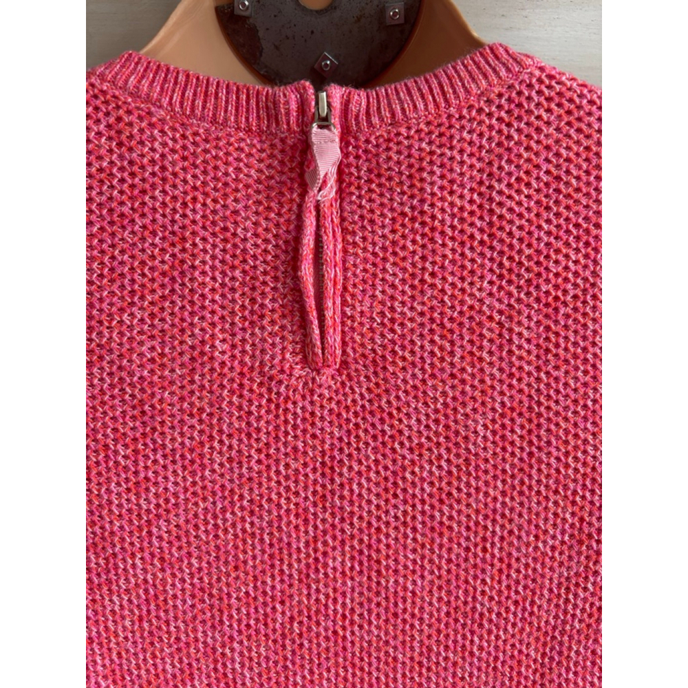 EUC Talbots Cotton Blend Zipper Back Cable Knit Sweater | Sz Med - Picture 6 of 8